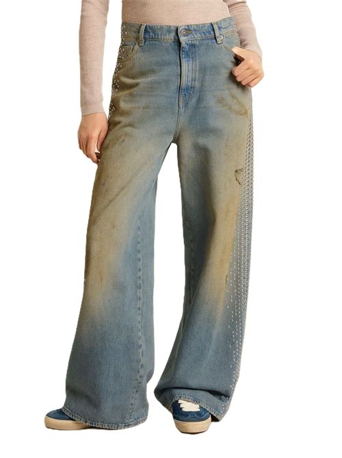 Jeans boyfriend lived-in e borchie Golden Goose Golden Goose | GWP02079P00207650491 LIGHT BLUE